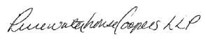Price Waterhouse Coopers LLP signature